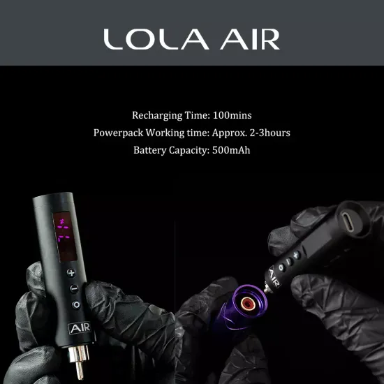 EZ Lola Air | Беспроводная машинка для перманентного макияжа с 3 аккумуляторами!