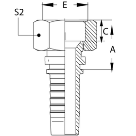 Фитинг DN 32 DKI (Г) 42x2 (накидная гайка)