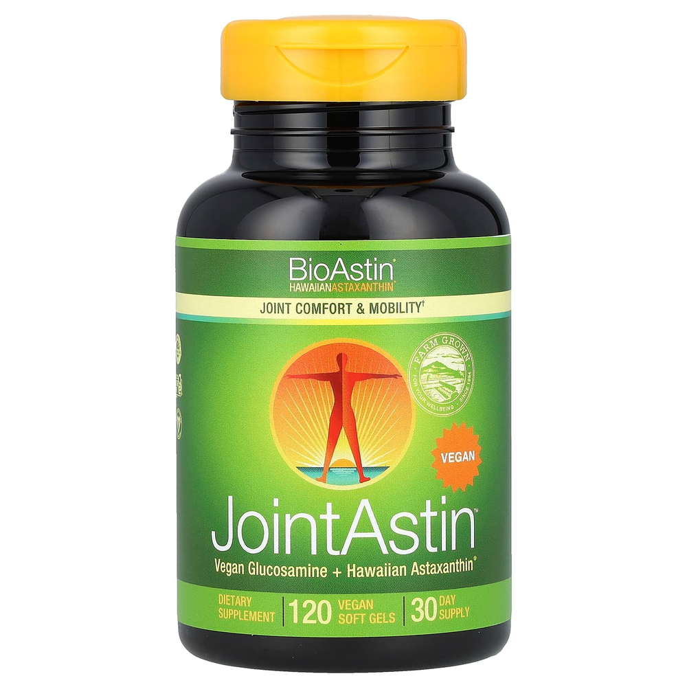 Nutrex Hawaii, BioAstin®, гавайский астаксантин, JointAstin™, 120 веганских капсул