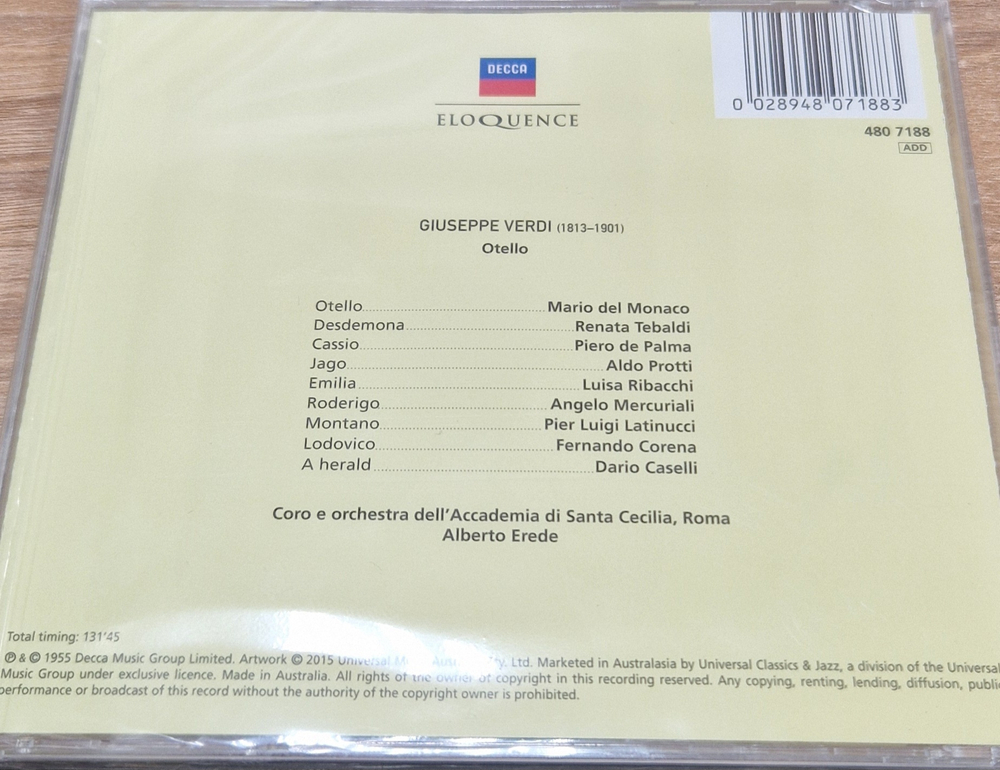 CD: Verdi — «Otello» (2015)