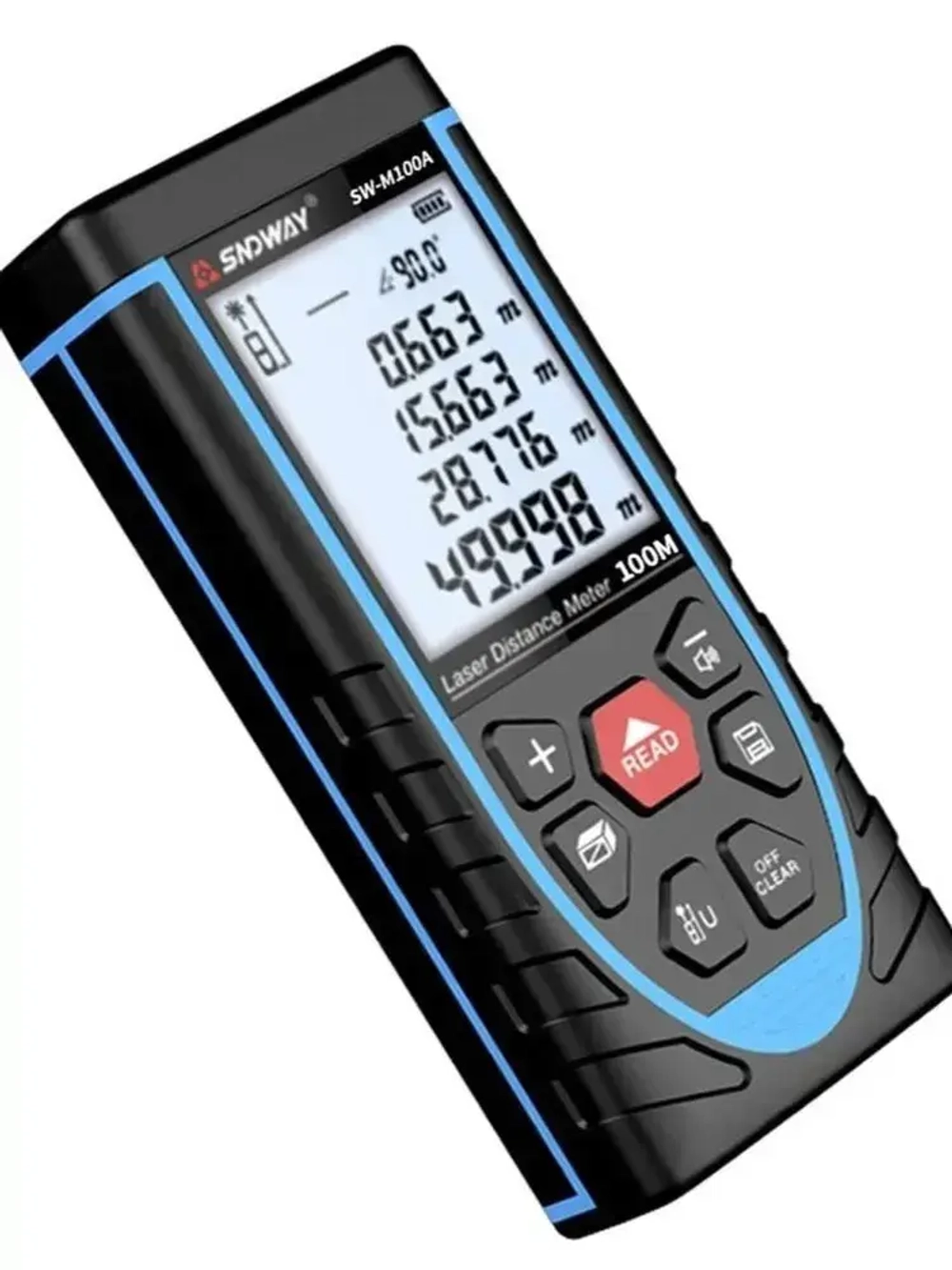 Лазерный дальномер SNDWAY SW-M100A с аккумулятором / лазерная рулетка 100 м