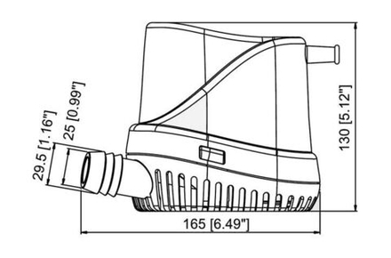 Помпа осушительная, 12 В, 1000GPH (3785 л/ч), автоматическая