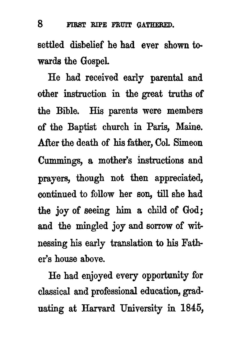 First Ripe Fruit Gathered | John White Chickering