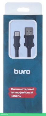 Кабель Buro BHP RET TYPEC1 BL 1м черный
