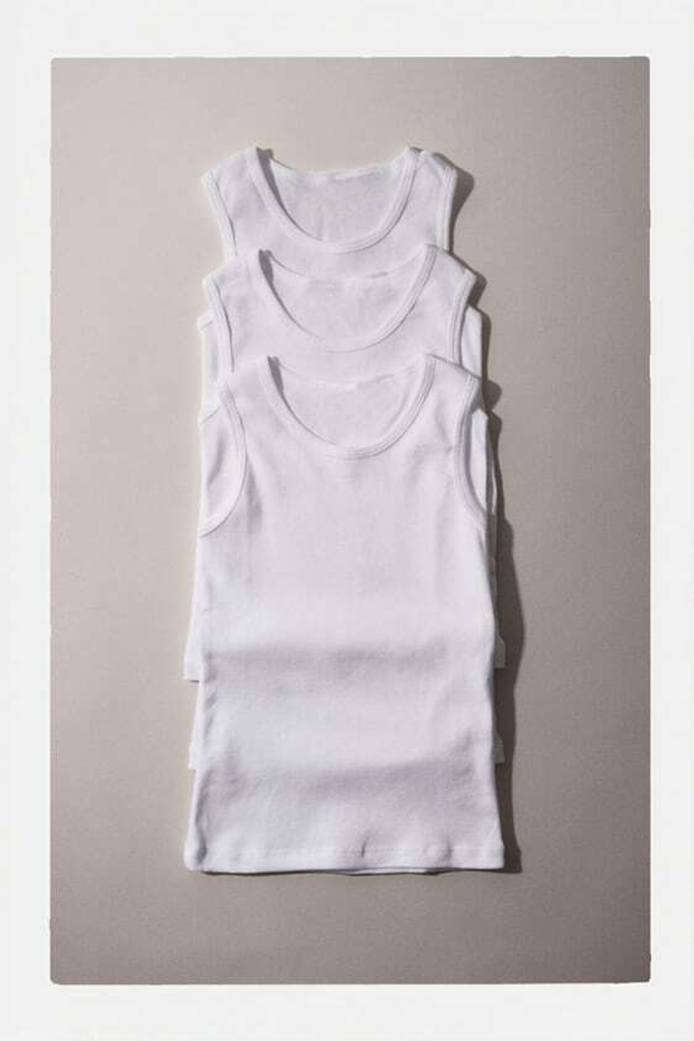 ZARA BABY/ НАБОР ИЗ ТРЕХ БАЗОВЫХ МАЕК, БЕЛЫЙ