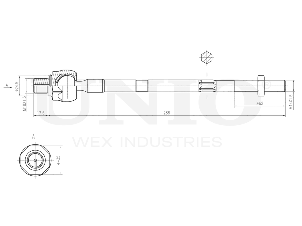 Тяга рулевая UNIO SSP-30058