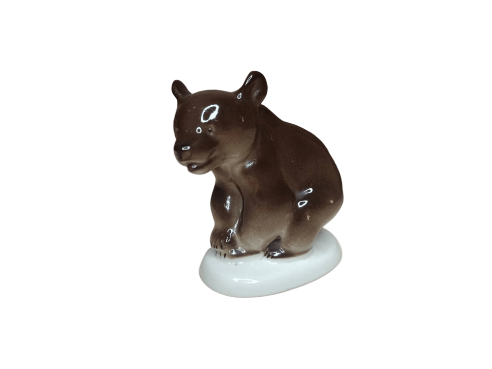 &&& Статуэтка (миниатюра) "Медвежонок присевший" ЛФЗ