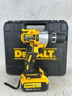 Дрель шуруповерт аккумуляторная ударная Dewalt 36В 2 АКБ в кейсе с набором инструментов