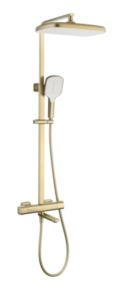 12171-S Душевая система с термостатом (Мат. Золото) GANZER (5/1шт)