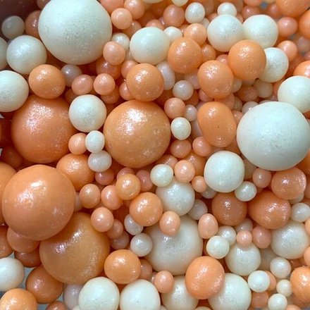 Посыпка кондитерская ассорти (оранжево-белый) 50мл