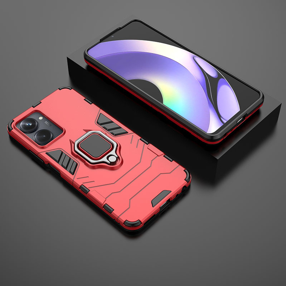 Противоударный чехол с кольцом Panther Case для Realme 10 Pro 5G