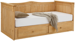 Тахта односпальная 90х200 Адель с ящиками для белья и выдвижным спальным местом, кровать 180х200 из массива дерева для дома, прочные усиленные ламели, Dipriz, Беларусь