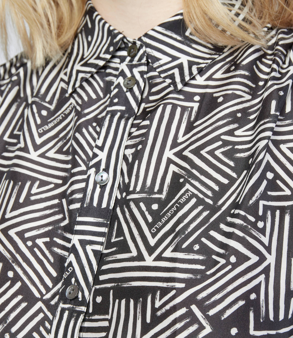 шелковое платье Karl Lagerfeld - черный(220W1300)