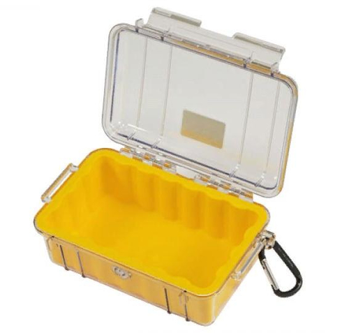 Защитный кейс Peli™ 1050 прозрачный с желтой вставкой