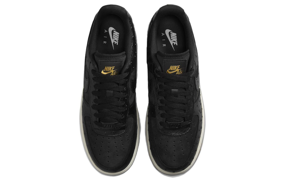 Кроссовки Nike Air Force 1 Black Ostrich (Женская размерная сетка)