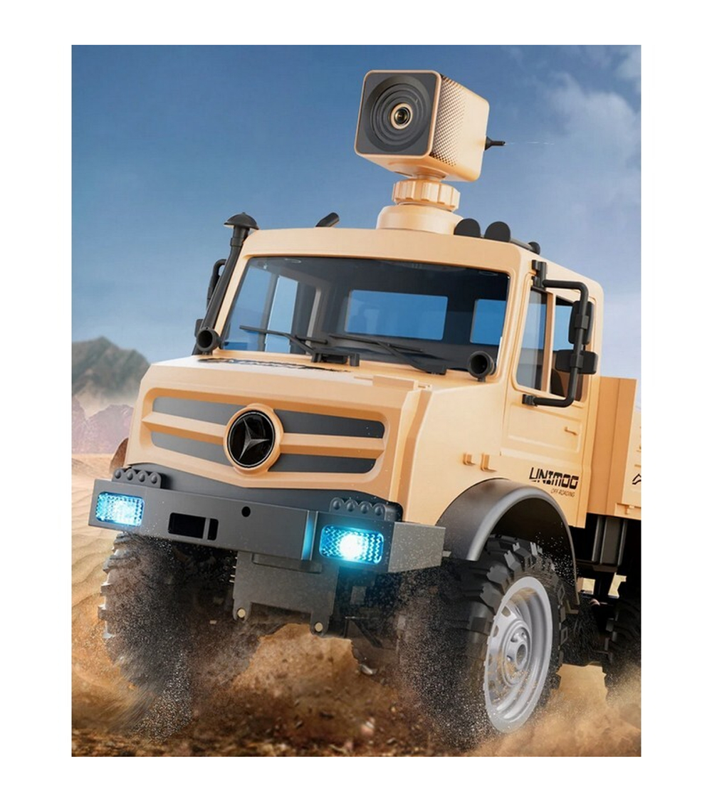 Радиоуправляемая машина WPL Следопыт с FPV HD WIFI камерой (песочная) 4WD 1/16 2.4G RTR