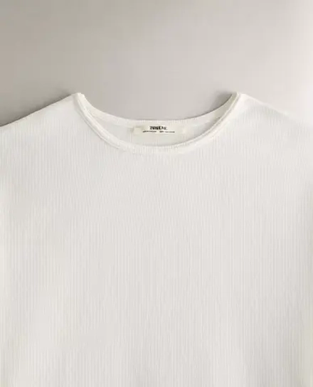 ZARA HOME ХЛОПКОВЫЙ ТОП, ЭКРЮ