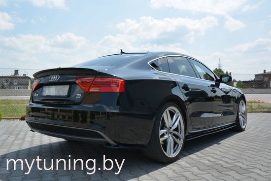 Сплиттеры накладок на пороги V.1 для AUDI S5 / A5 B8 Sportback S-Line (11-16)
