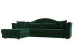 Диван угловой Артис левый угол, Зеленый, Велюр, 121584L
