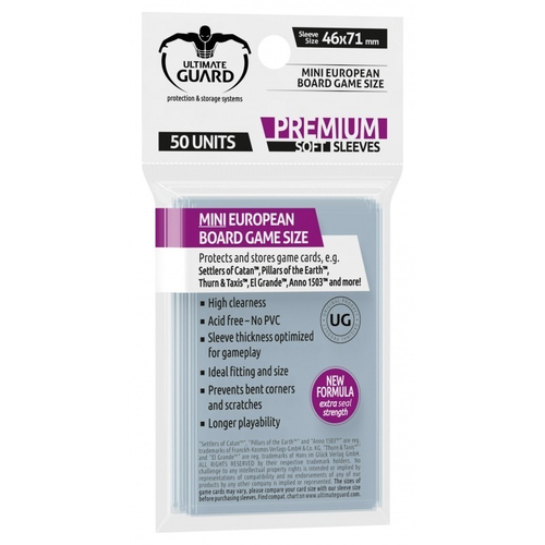 Протекторы для настольных игр: Mini European (46х71, 50 шт.)