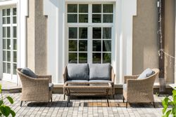 "Овьедо" лаунж-зона из искусственного ротанга на 4 персоны, цвет соломенный