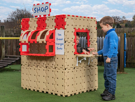 Набор Полидрон Гигант "Построй свой магазин" (шрифт - русский Брайль)