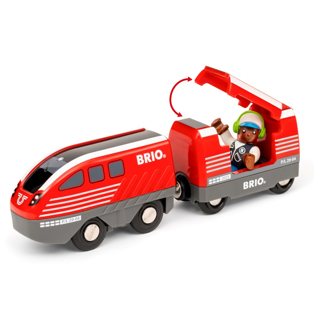 BRIO World - Деревянная железная дорога + поезд pull&back 28 элементов 36102