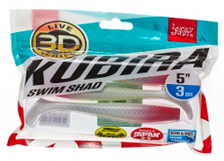 Виброхвост LJ 3D Series Kubira Swim Shad 5" (12,5 см), цвет PG17, 3 шт.