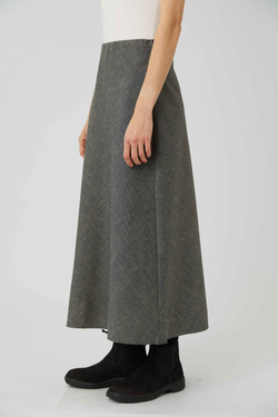 Юбка макси из льна с шерстью