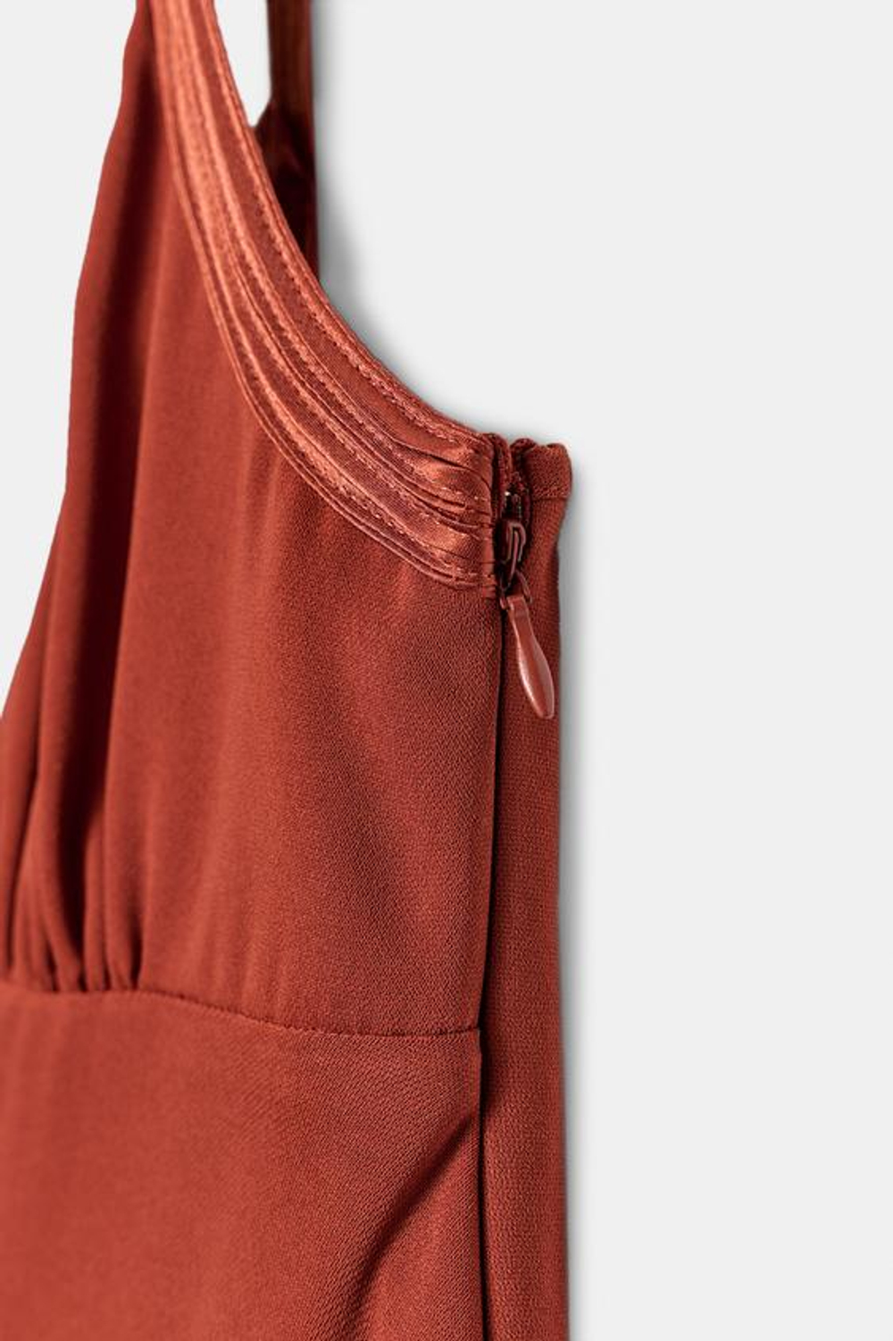 ZARA ДЛИННОЕ ПЛАТЬЕ ИЗ КОЛЛЕКЦИИ ZW, МЕДНЫЙ