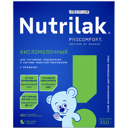 Смесь Nutrilak Premium Кисломолочный с 0 месяцев 350 г