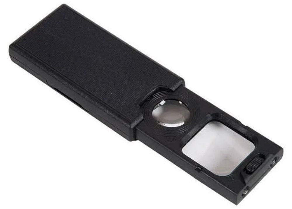 Лупа Kromatech ювелирная 5/45x, 30x30/21 мм, раздвижная, с подсветкой (3 LED) MG9582