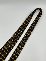 Галстук чёрный с грушами Salvatore Ferragamo