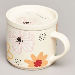 КРУЖКА С КРЫШКОЙ LEFARD FLOVERS 390МЛ. (КОР=24ШТ.)