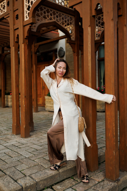 Рубашка длинная "Бежевый песок"