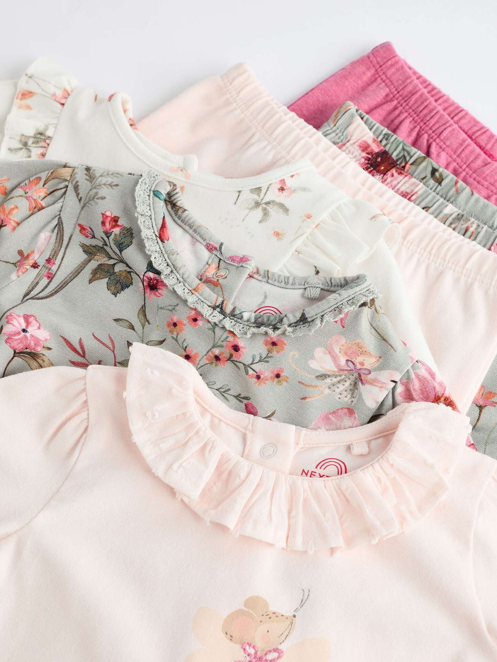 Лонгслив и легинсы в комплекте для малышей Next Q94-941, Розовый