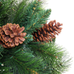 Елка светодиодная «Лесная метель» 240 см, ПВХ+леска (шишки и напыление) 1511 веток, 310 ламп LED,Теплый белый