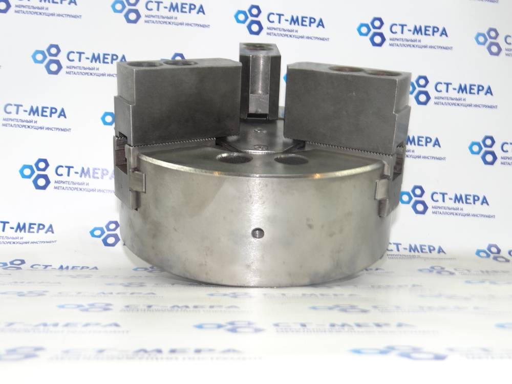 7102-0072 1-2 Патрон токарный механизированный самоцентрирующий трёхкулачковый 250 мм. с креплением на шпиндель через переходной фланец по ГОСТ 3889