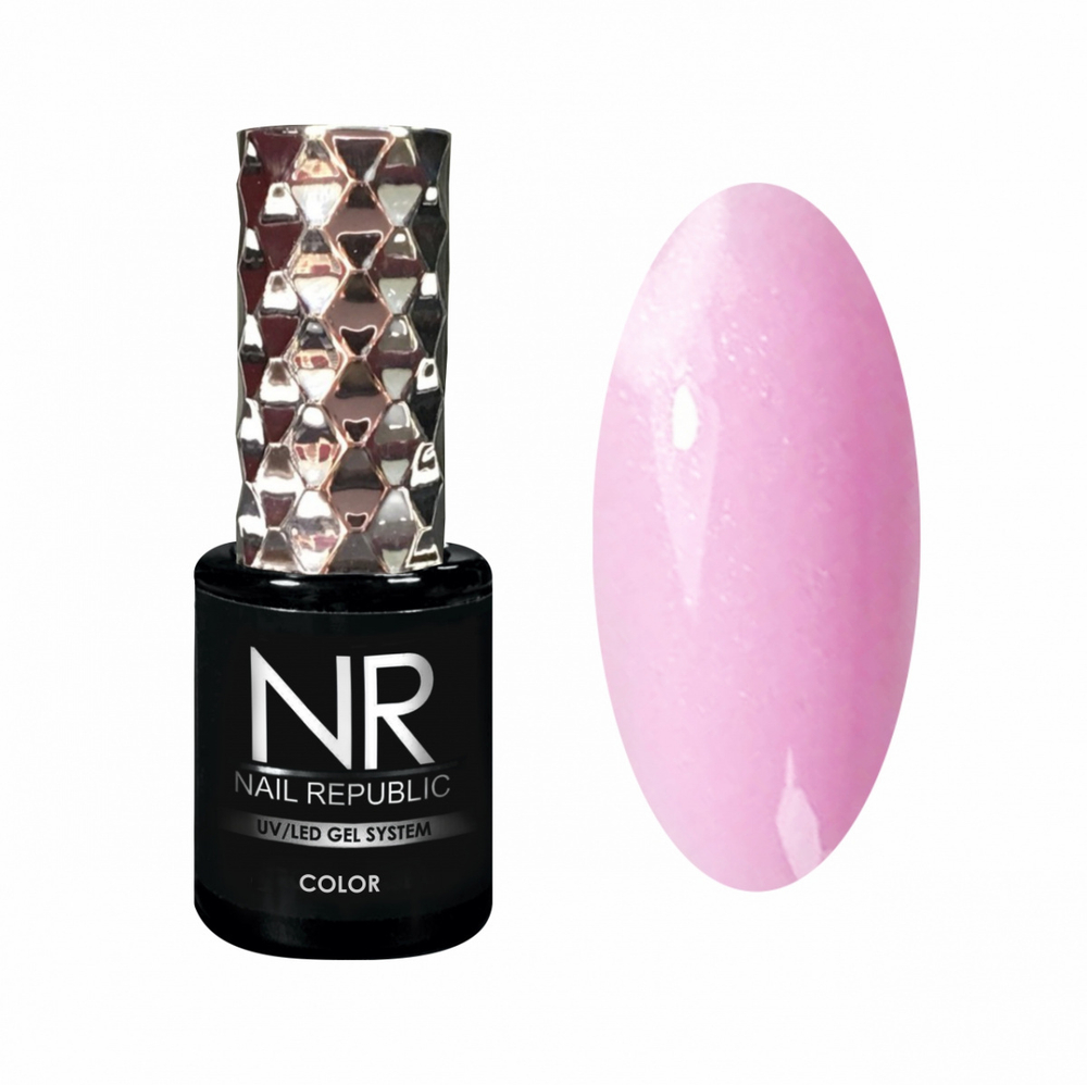 Nail Republic Гель-лак NR-041 Мерцающий клубничныйкрем, 10 мл