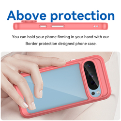 Чехол с мягкими рамками красного цвета для Google Pixel 9 Pro, увеличенные защитные свойства