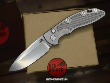 Реплика ножа HINDERER XM-18 AUTO SPEARPOINT TITANIUM - серая рукоять