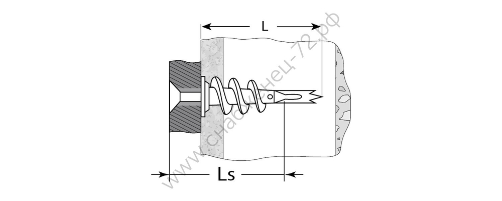 ЗУБР ДРИВА 33 мм, дюбель со сверлом для гипсокартона металлический, 50 шт (4-301285)