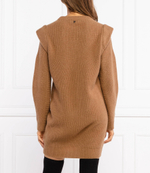 хлопковое платье DONDUP - made in Italy - коричневый(DA228 M00789D SZA)