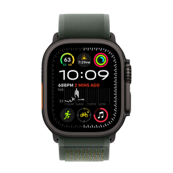 Apple Watch Ultra 2 49mm Черный Титан Ремешок S/M Trail Зеленого Цвета 2024