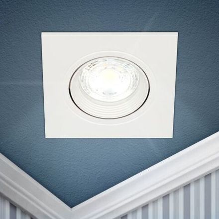 Светильник встраиваемый декоративный KL92-1 WH MR16/GU5.3 бел. пластик. Эра Б0054374