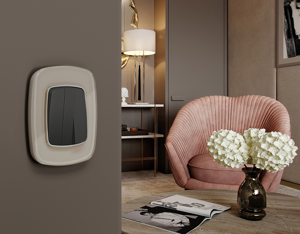 OF350602 Рамка OMEGA Radian (Серо-бежевый Стекло закаленное натуральное) 2-ая