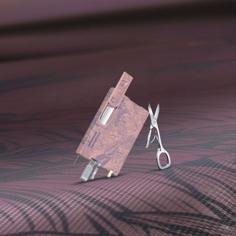 Швейцарская карта Victorinox SwissCard Classic 10 функций розовая (0.7155)