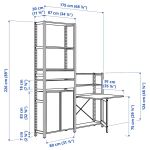 Шкаф со складным столом - IKEA IVAR, 175х30х226 см, сосна, ИВАР ИКЕА