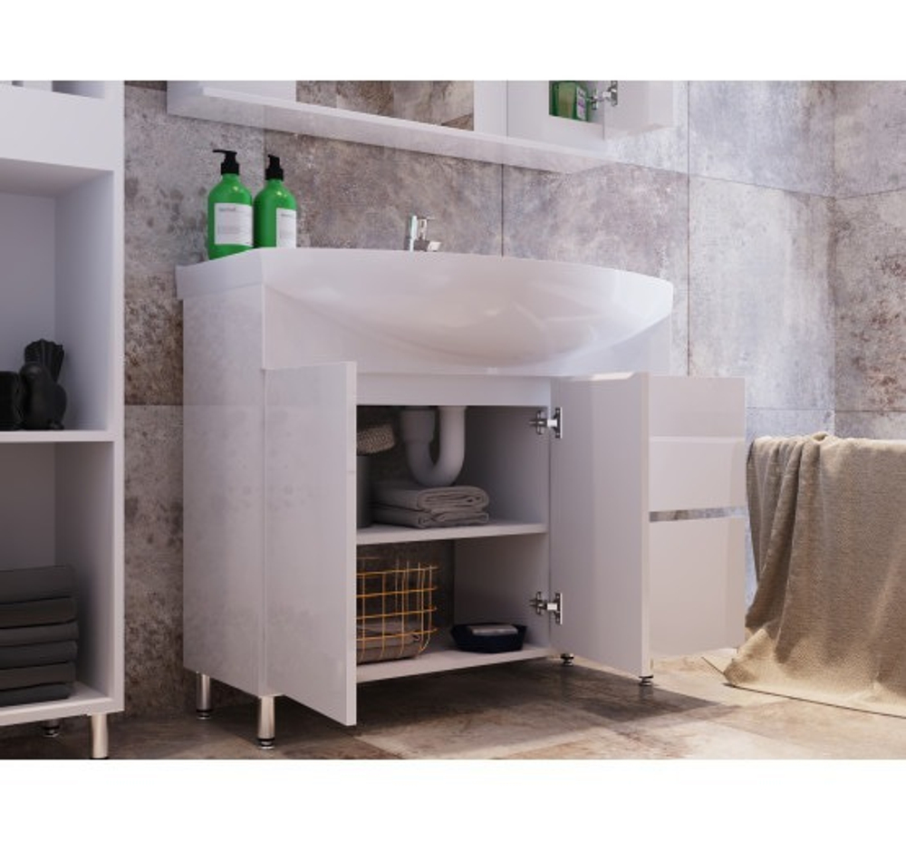 тумба ЮВЕНТА МОНИКА М4-95 zenon белый под Zenon - 95