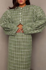 Жакет из твида О-силуэта